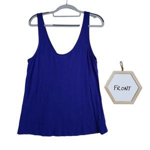Aritzia Babaton Womens Tank Top Size M Blue Minimalist Sleeveless Pullover